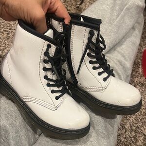 Dr. Martens Kids White Boots